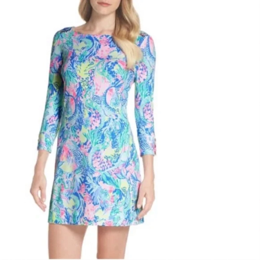 NWT Lilly Pulitzer UPF 50+ Sophie Mermaid Cove Dress - Picture 2 of 10